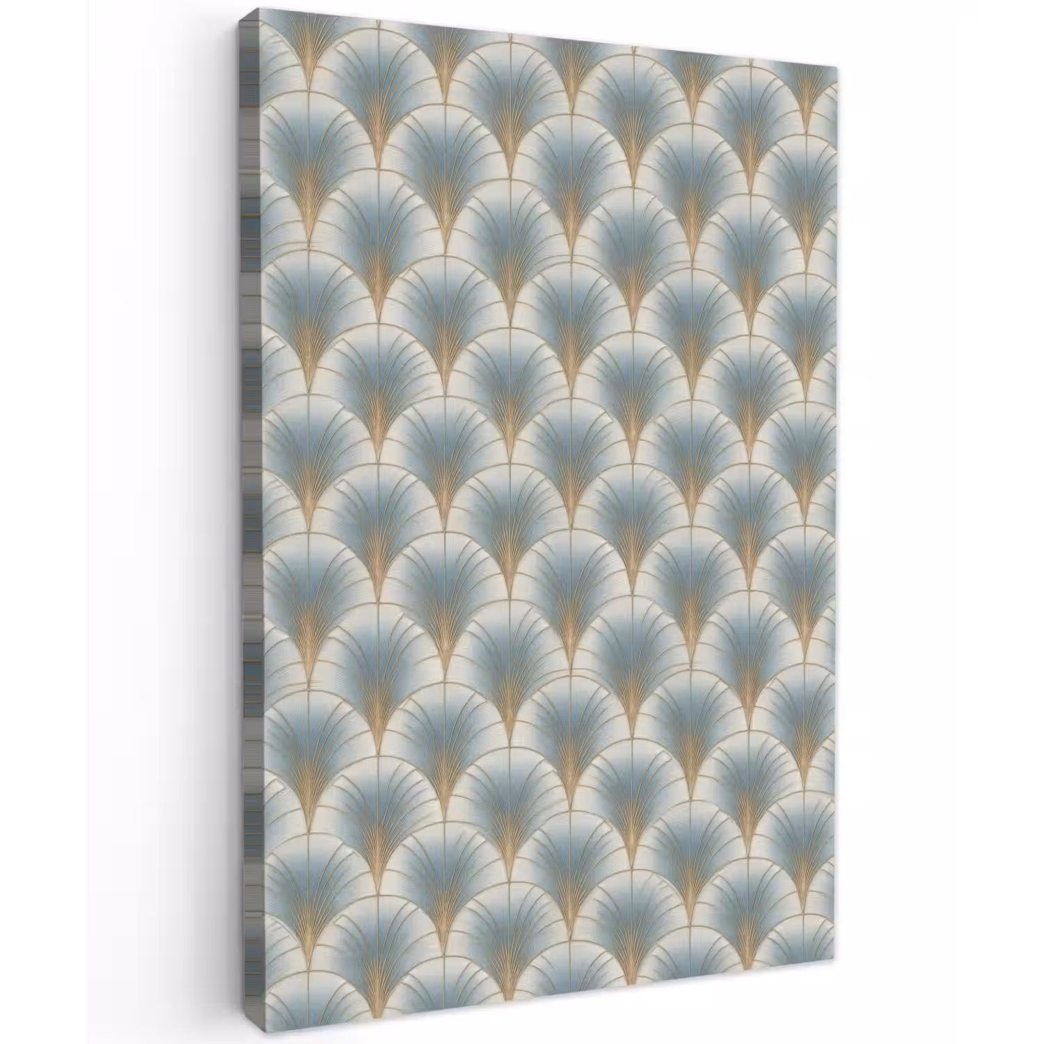 Waaier - Klassiek - Blauw Tuinposter op houten frame 2 cm dik klein 841 -3d
