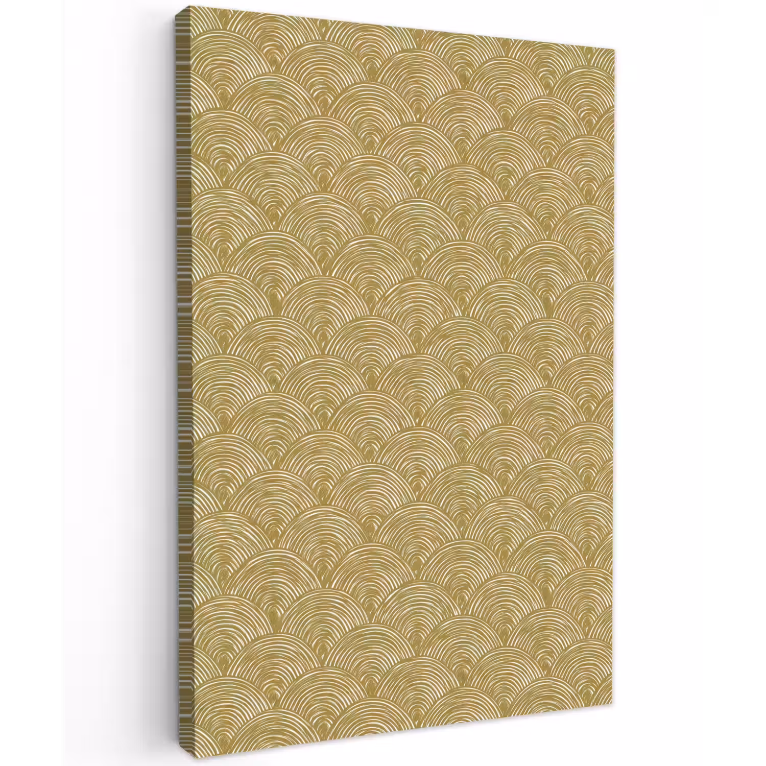 Waaier - Geometrisch - Groen Tuinposter op houten frame 2 cm dik klein 841 -3d