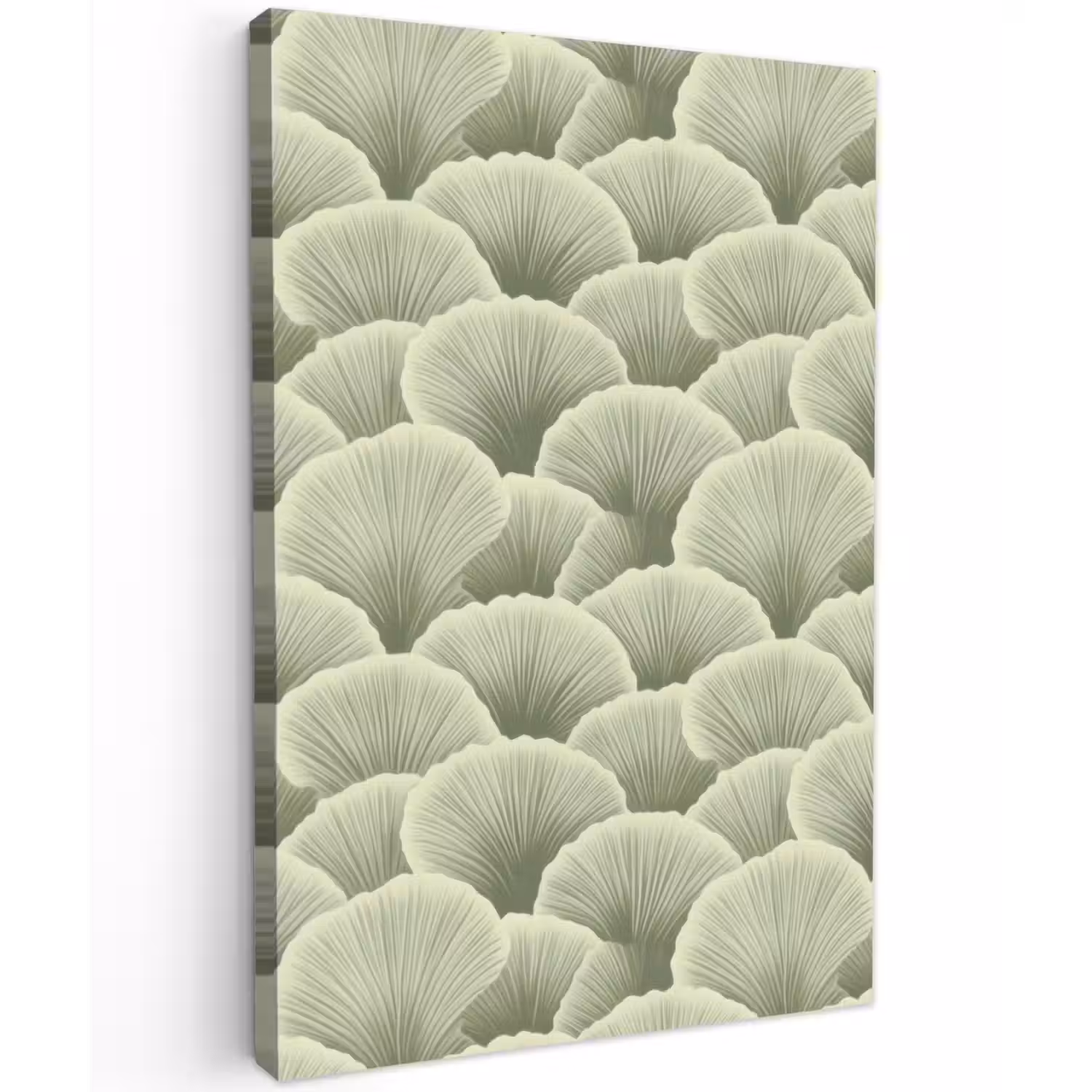 Waaier - Blad - Groen Tuinposter op houten frame 2 cm dik klein 841 -3d