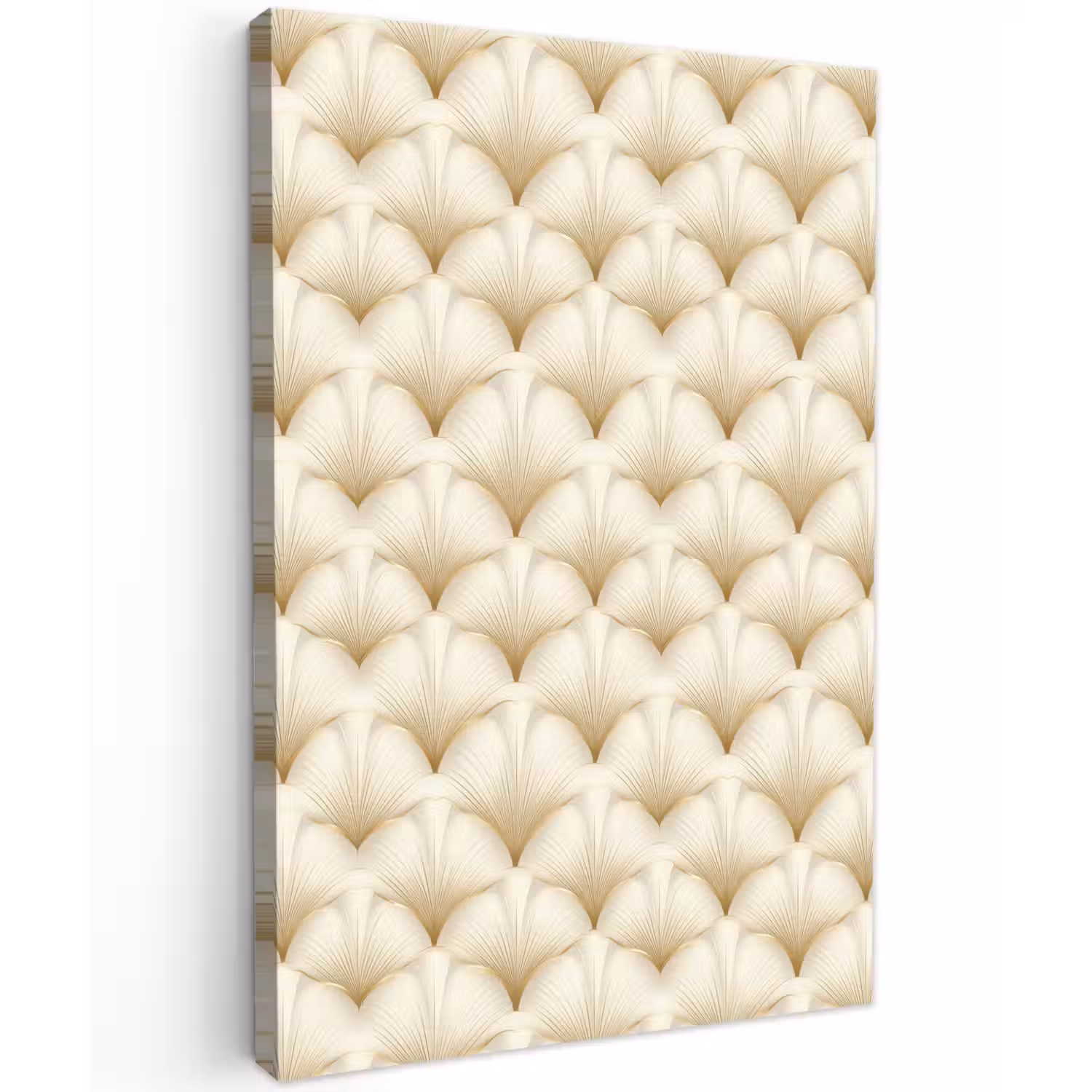 Waaier - Motief - Goud Tuinposter op houten frame 2 cm dik klein 841 -3d