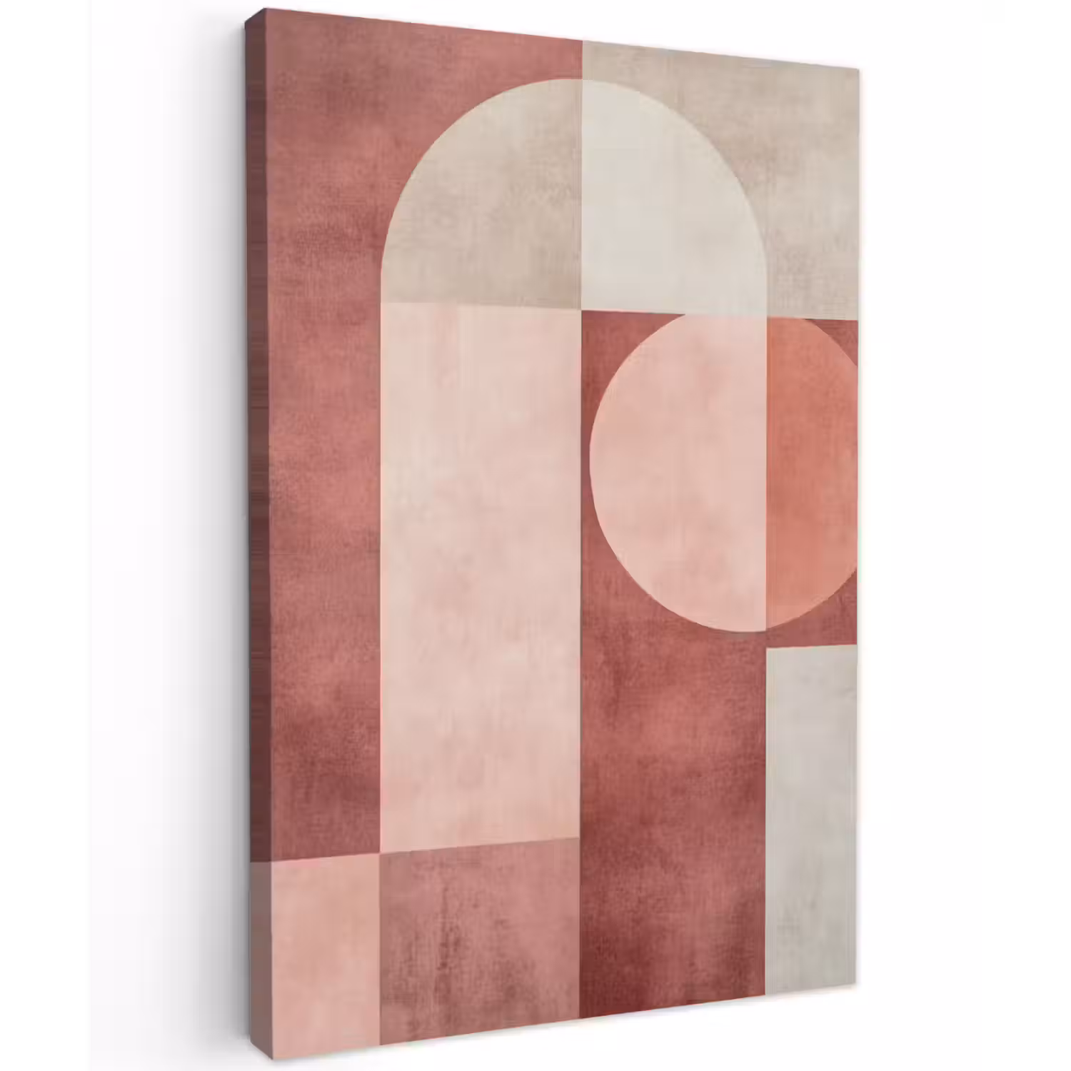 Figuren - Abstract - Roze Tuinposter op houten frame 2 cm dik klein -3d