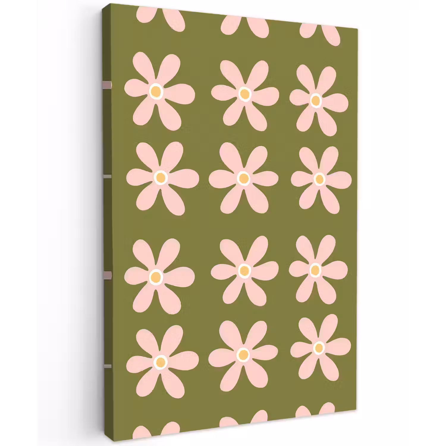Bloem - Modern - Groen Tuinposter op houten frame 2 cm dik klein 841 -3d