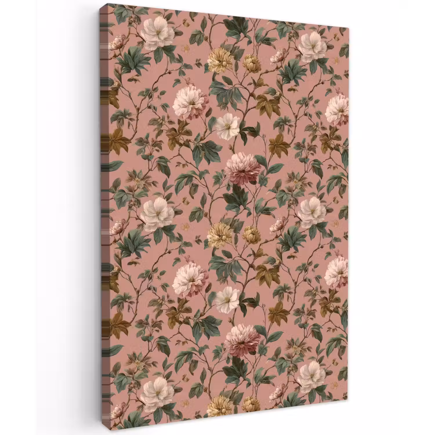 Bloemen - Klassiek - Roze Tuinposter op houten frame 2 cm dik klein 841 -3d