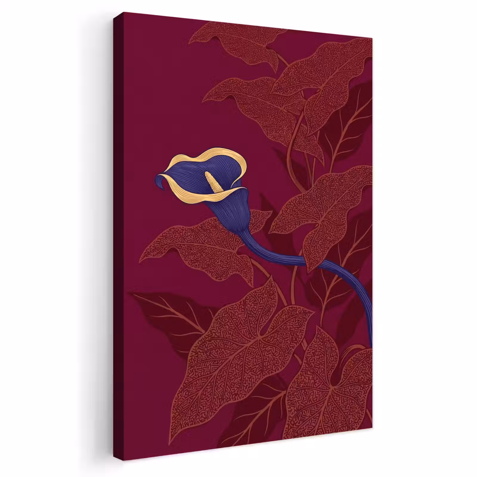 Outdoor Canvas Print - Flowers - Modern - Purple - Bloemen - Modern - Paars Tuinposter op houten frame 2 cm dik klein