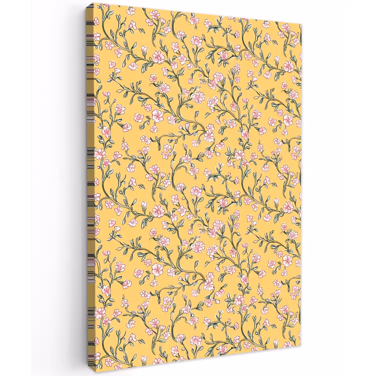 Bloemen - Motief - Geel Tuinposter op houten frame 2 cm dik klein 841 -3d