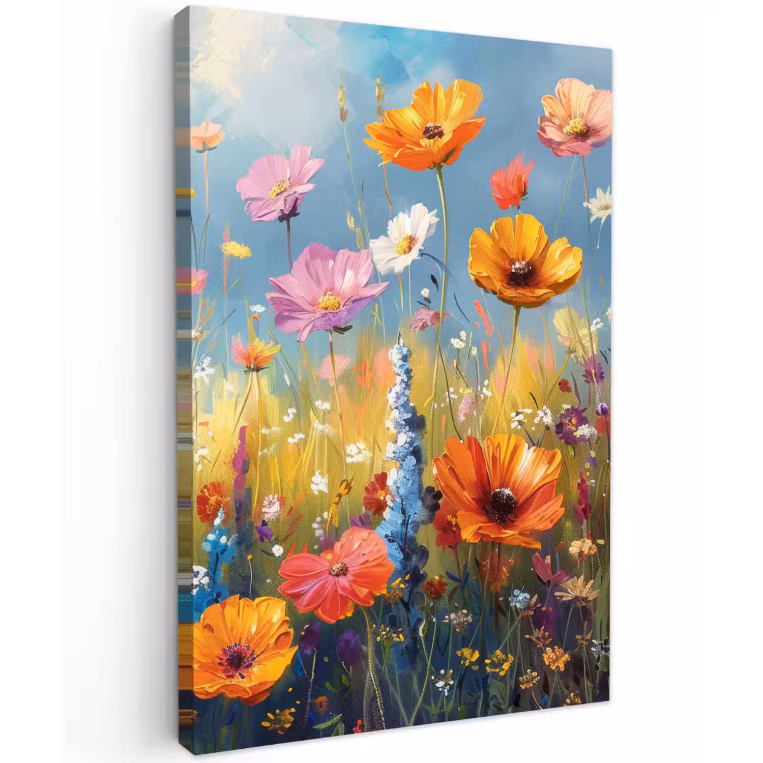 Bloemen - Natuur - Botanisch - Kunst Tuinposter op houten frame 2 cm dik klein -3d