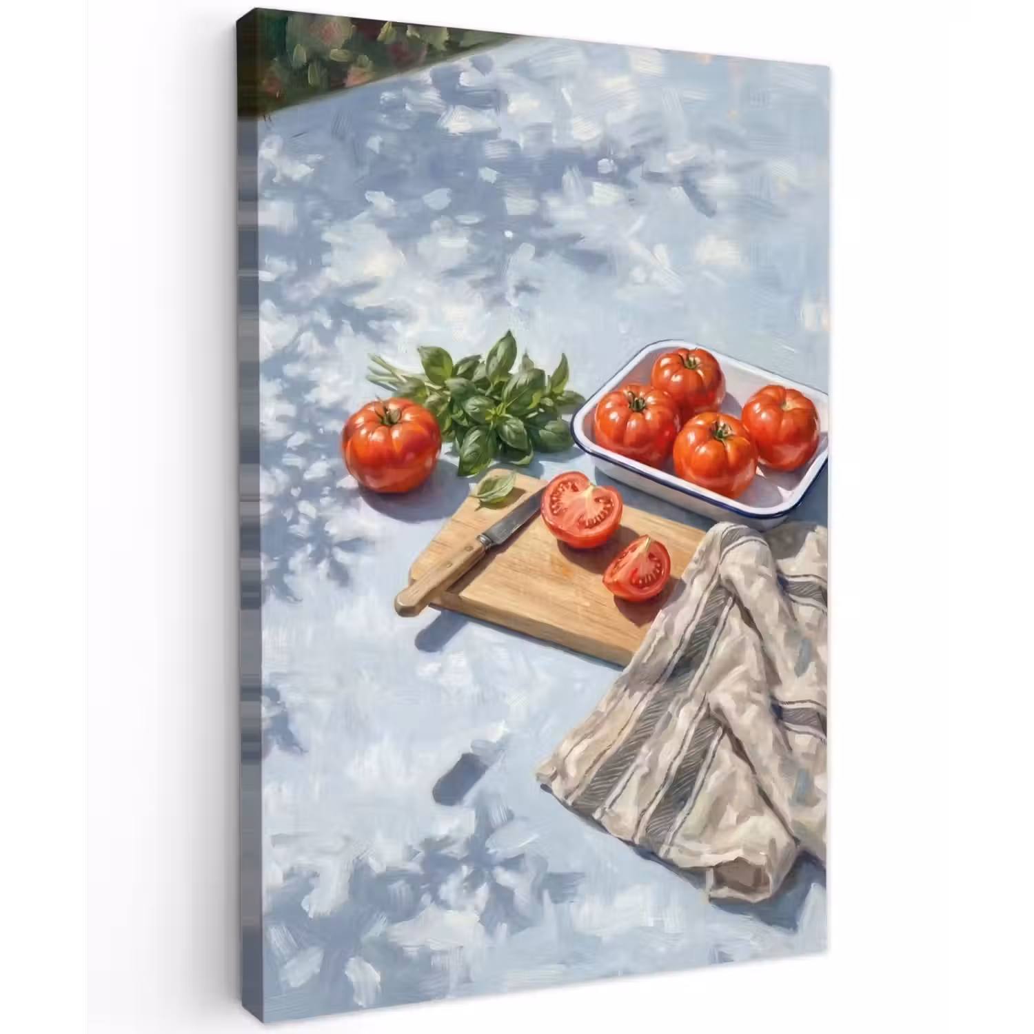 Eten - Keuken - Ingrediënten - Stillleven - Rood Tuinposter op houten frame 2 cm dik klein -3d