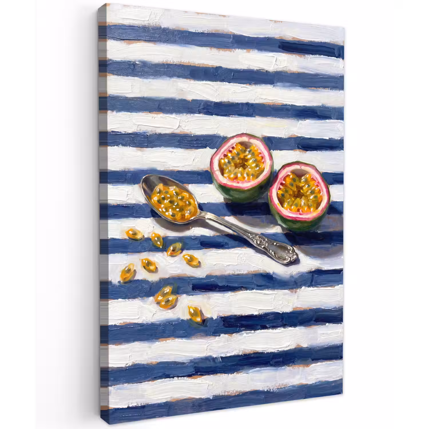 Eten - Passievrucht - Tropisch - Modern - Kleurrijk Tuinposter op houten frame 2 cm dik klein -3d