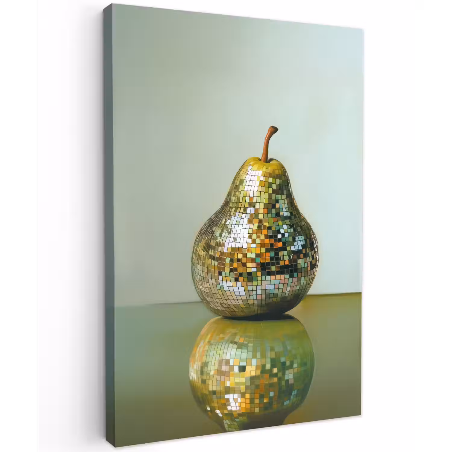 Fruit - Disco - Art - Glitter Tuinposter op houten frame 2 cm dik klein -3d