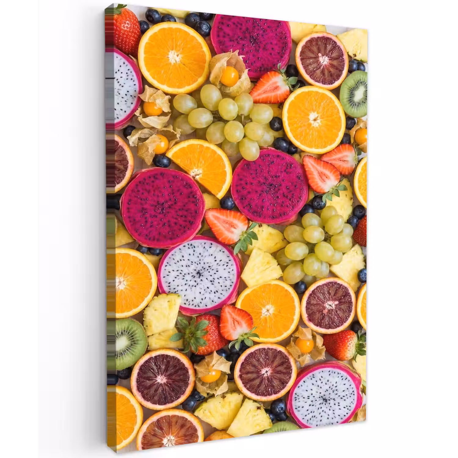 Fruit - Assortiment - Kleurrijk - Gezondheid Tuinposter op houten frame 2 cm dik klein -3d