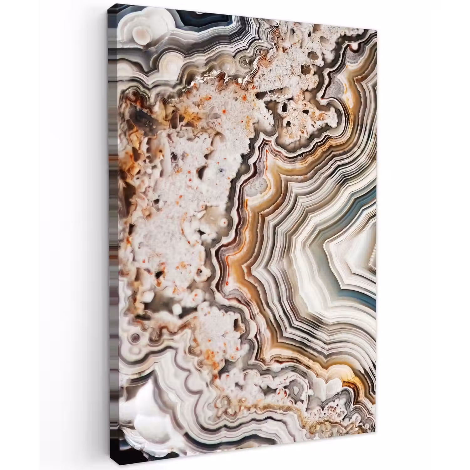 Edelsteen - Marmer - Natuur - Abstract Tuinposter op houten frame 2 cm dik klein -3d