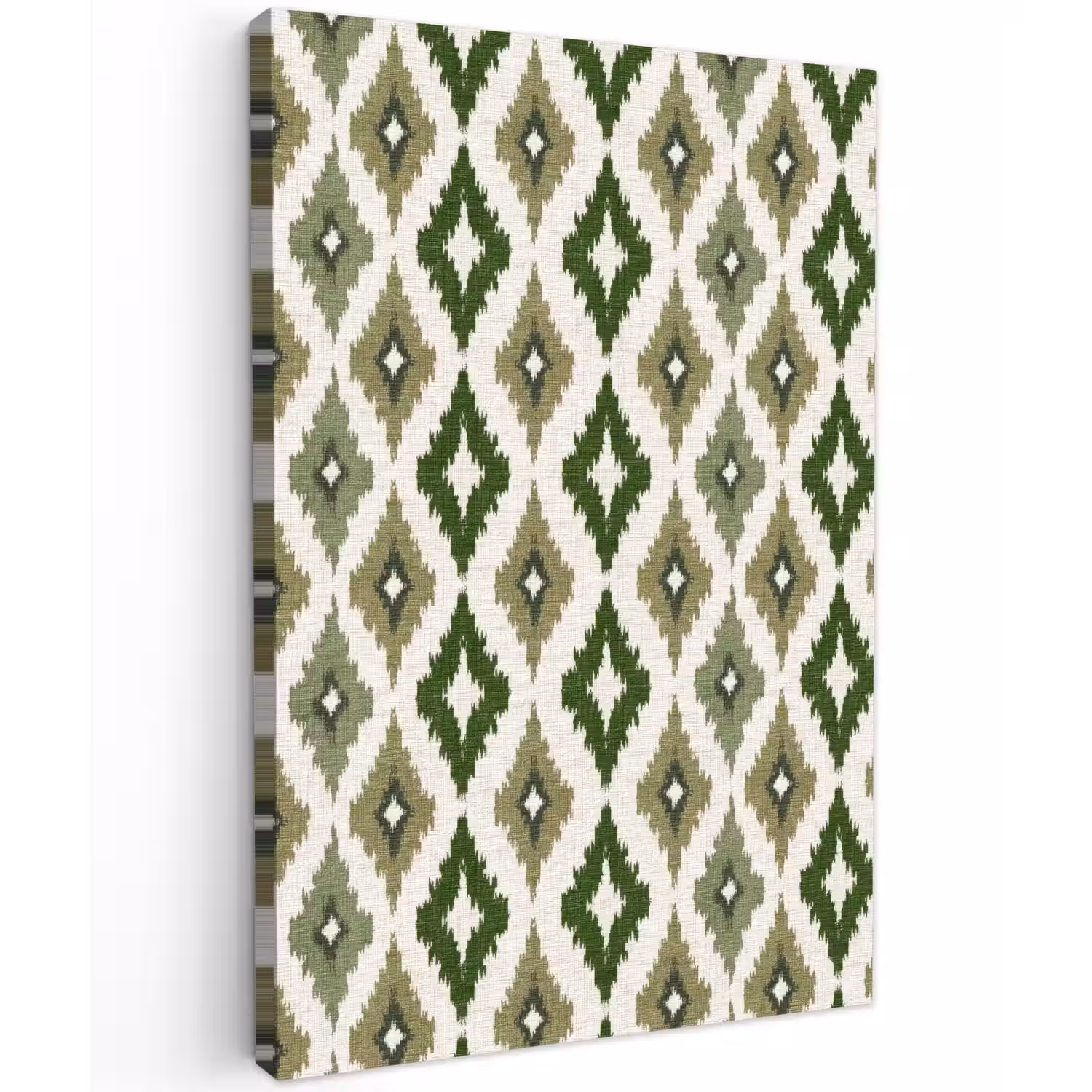 Geografisch - Ruitmotief - Groen Tuinposter op houten frame 2 cm dik klein 841 -3d