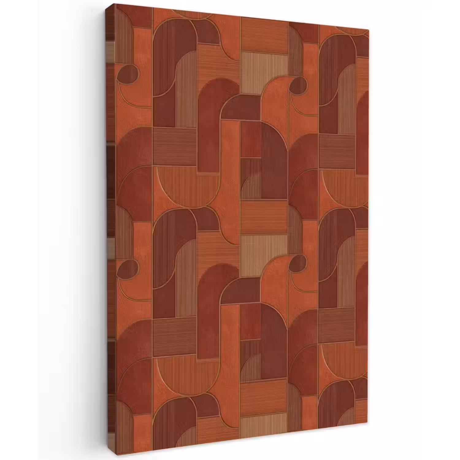 Geometrisch - Abstract - Textuur - Bruin Tuinposter op houten frame 2 cm dik klein 841 -3d