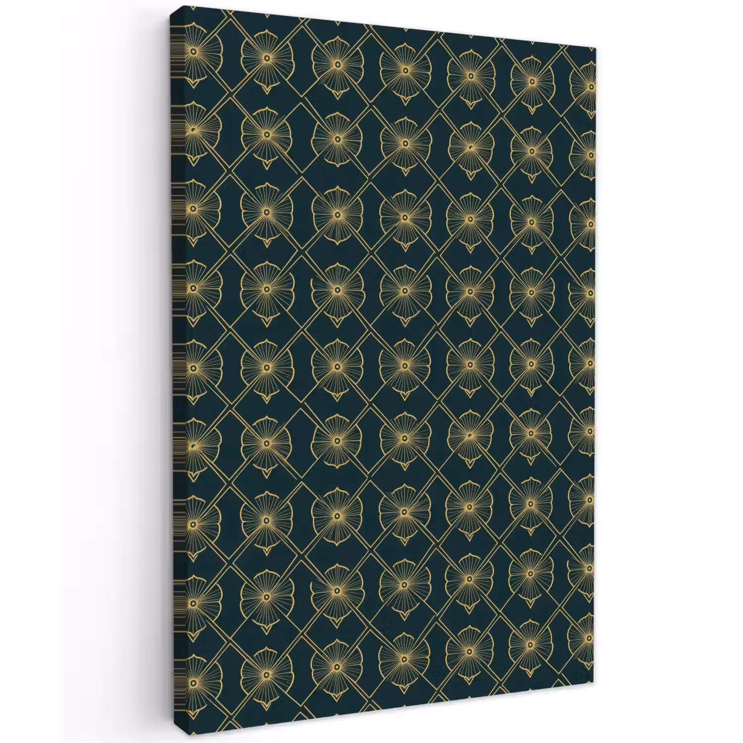 Geometrisch - Elegant - Groen Tuinposter op houten frame 2 cm dik klein 841 -3d