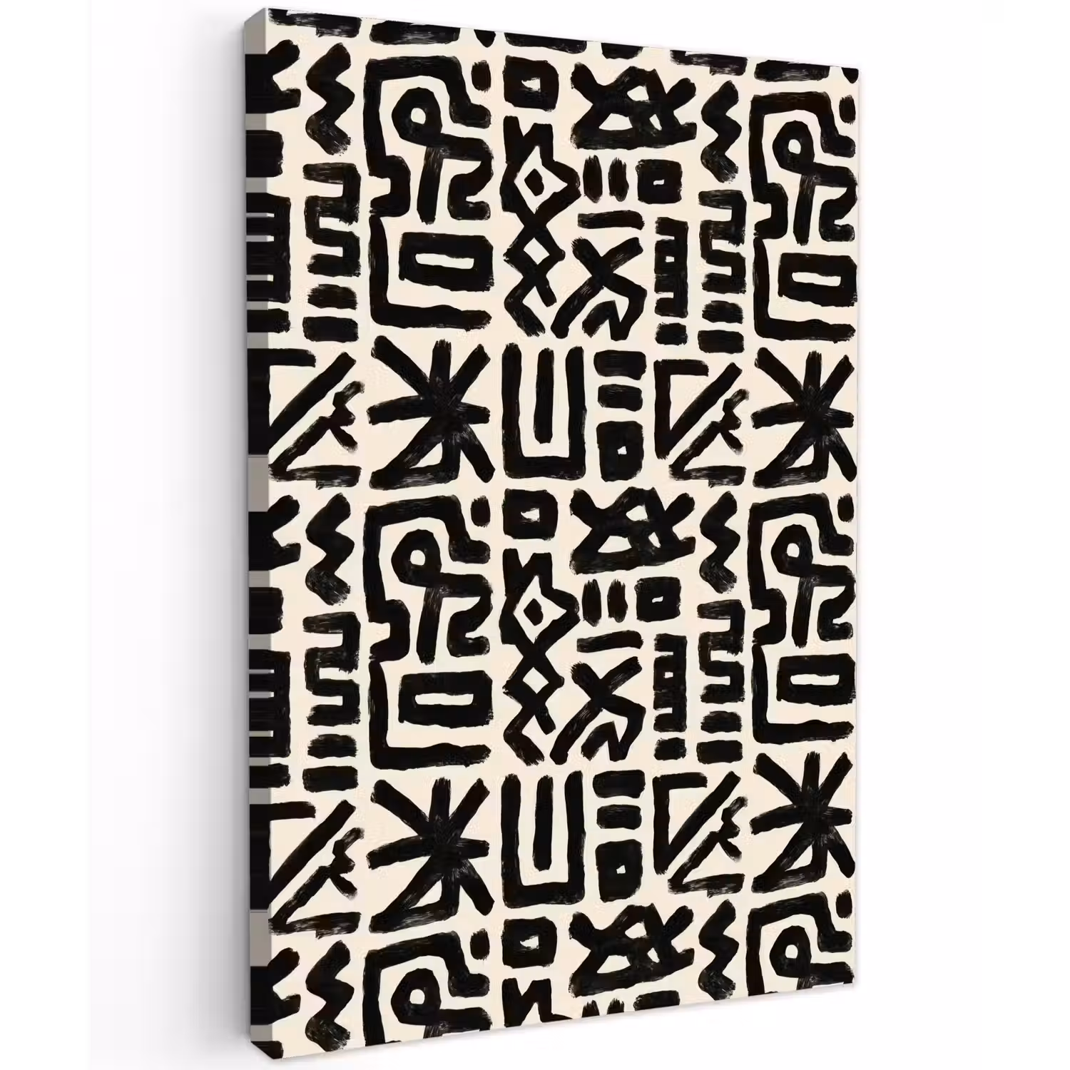Geometrisch - Figuren - Zwart Tuinposter op houten frame 2 cm dik klein 841 -3d