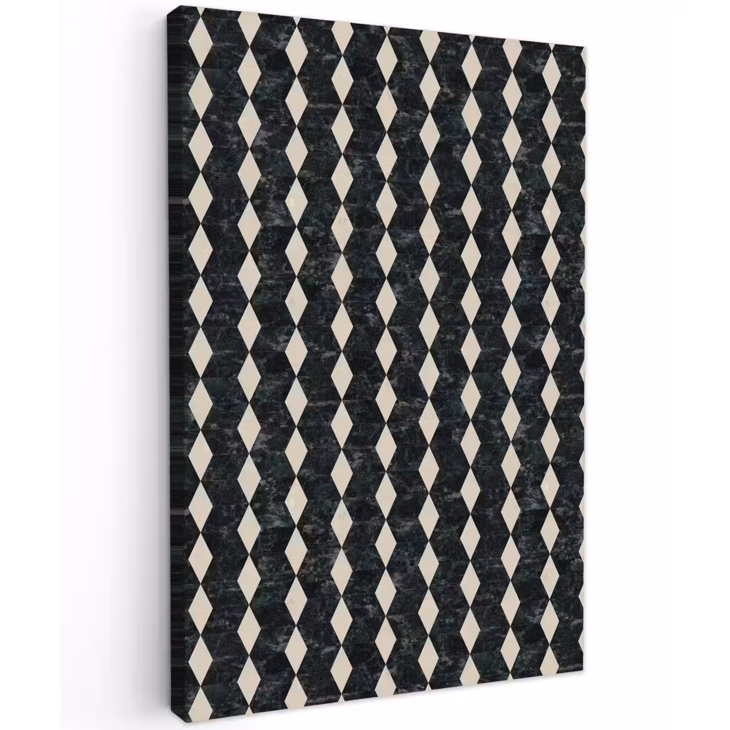 Geometrisch - Patroon - Marmer - Groen Tuinposter op houten frame 2 cm dik klein 841 -3d