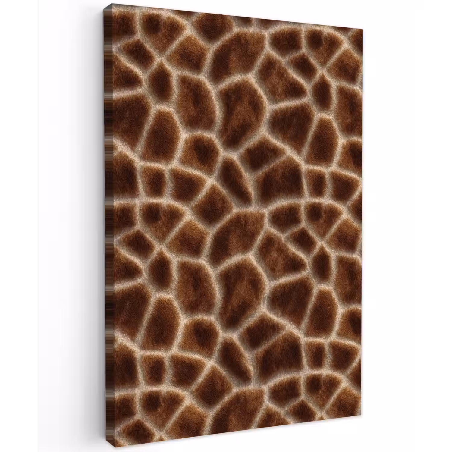 Giraf - Bruin - Vacht Tuinposter op houten frame 2 cm dik klein 841 -3d