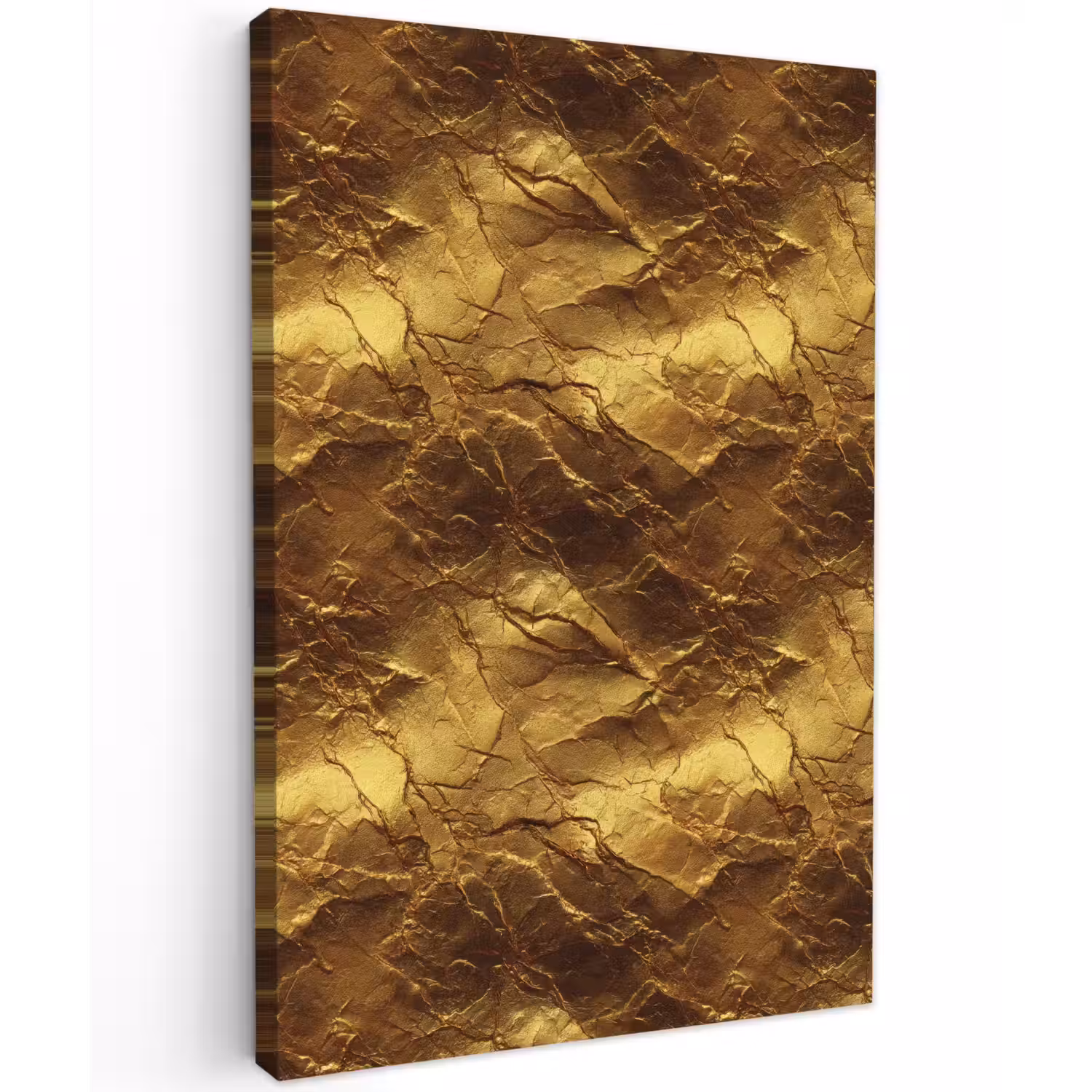 Bladgoud - Textuur - Goud Tuinposter op houten frame 2 cm dik klein 841 -3d