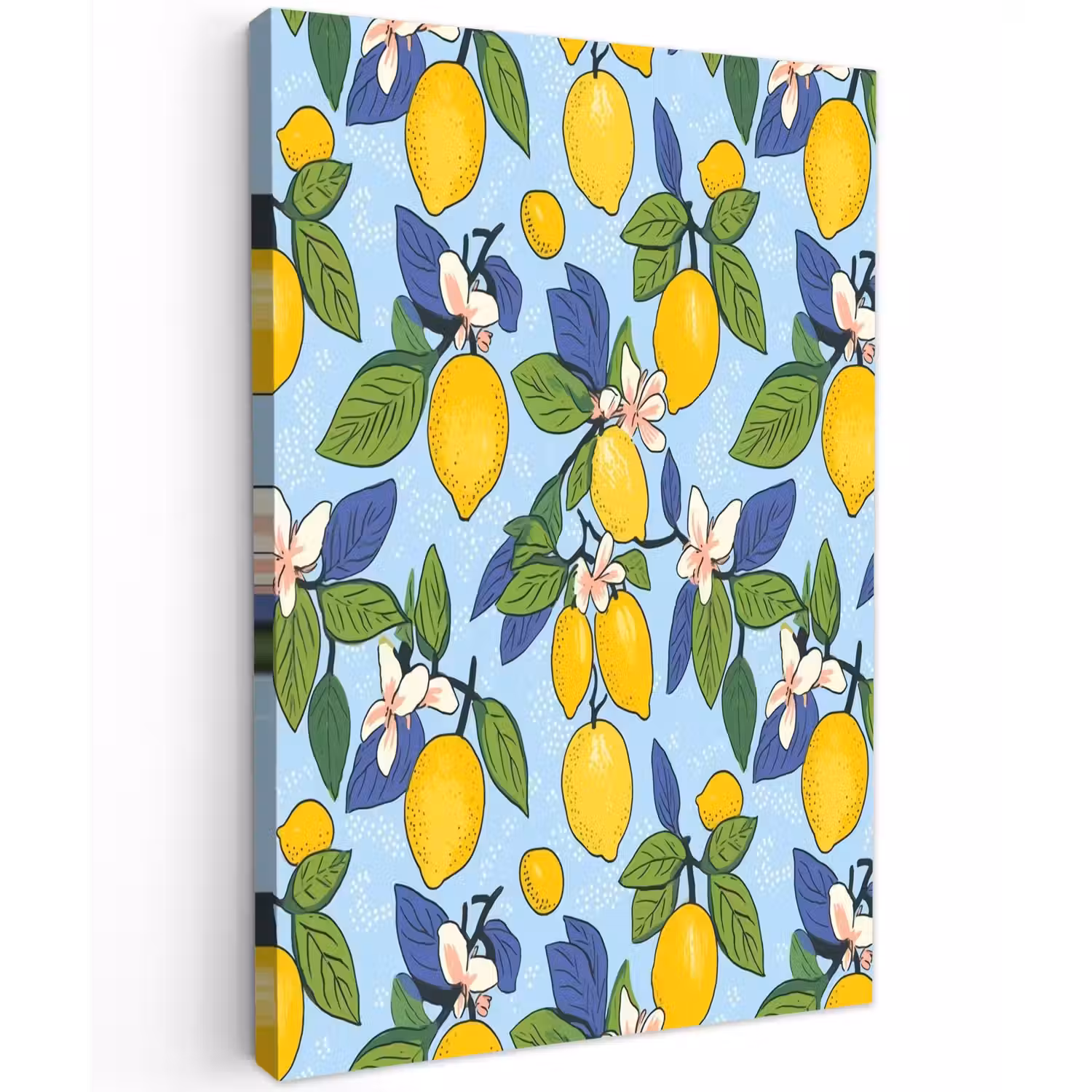 Illustratie - Citroen - Patroon Tuinposter op houten frame 2 cm dik klein 841 -3d