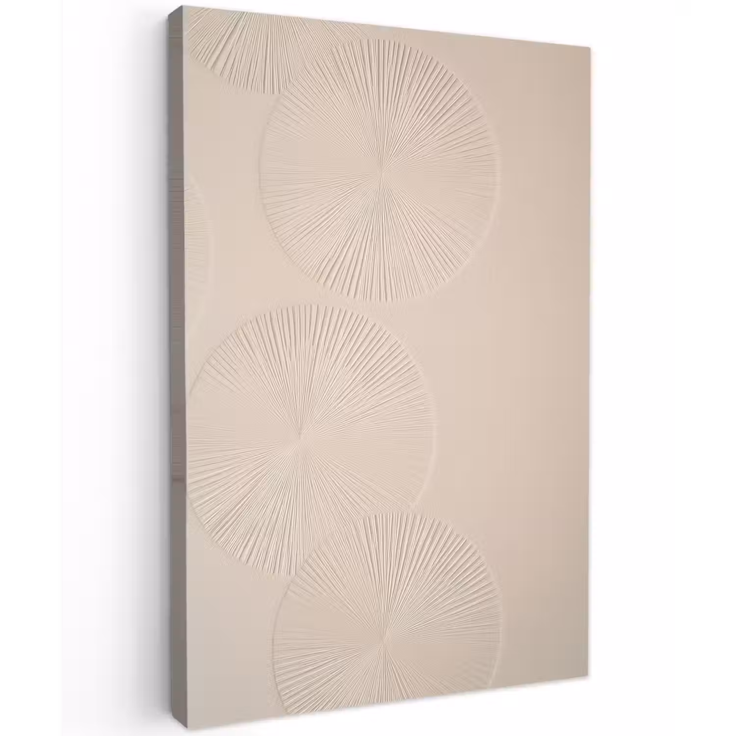 Japandi - Beige - Modern Tuinposter op houten frame 2 cm dik klein -3d