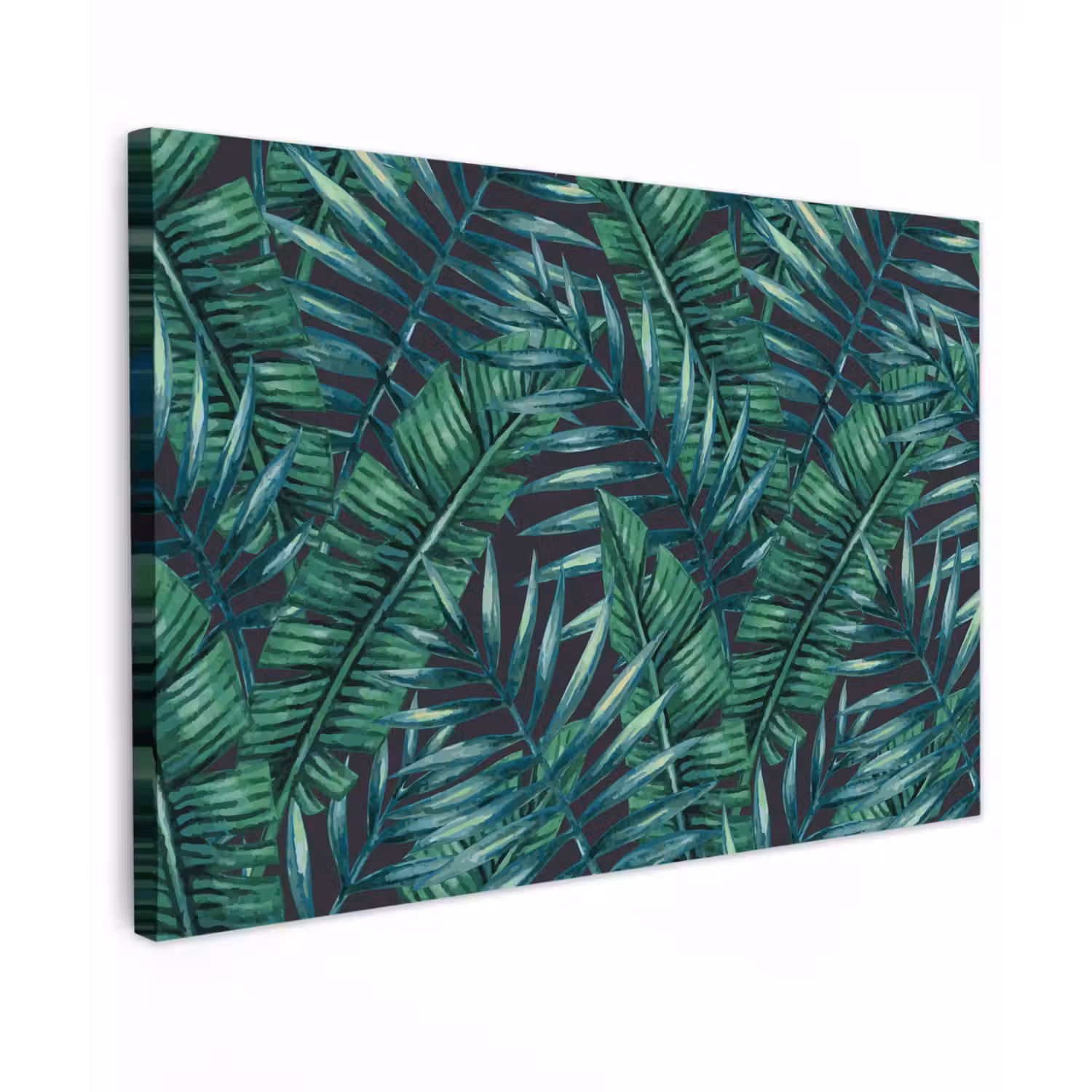 Jungle - Bladeren - Tropisch Tuinposter op houten frame 2 cm dik middel -3d