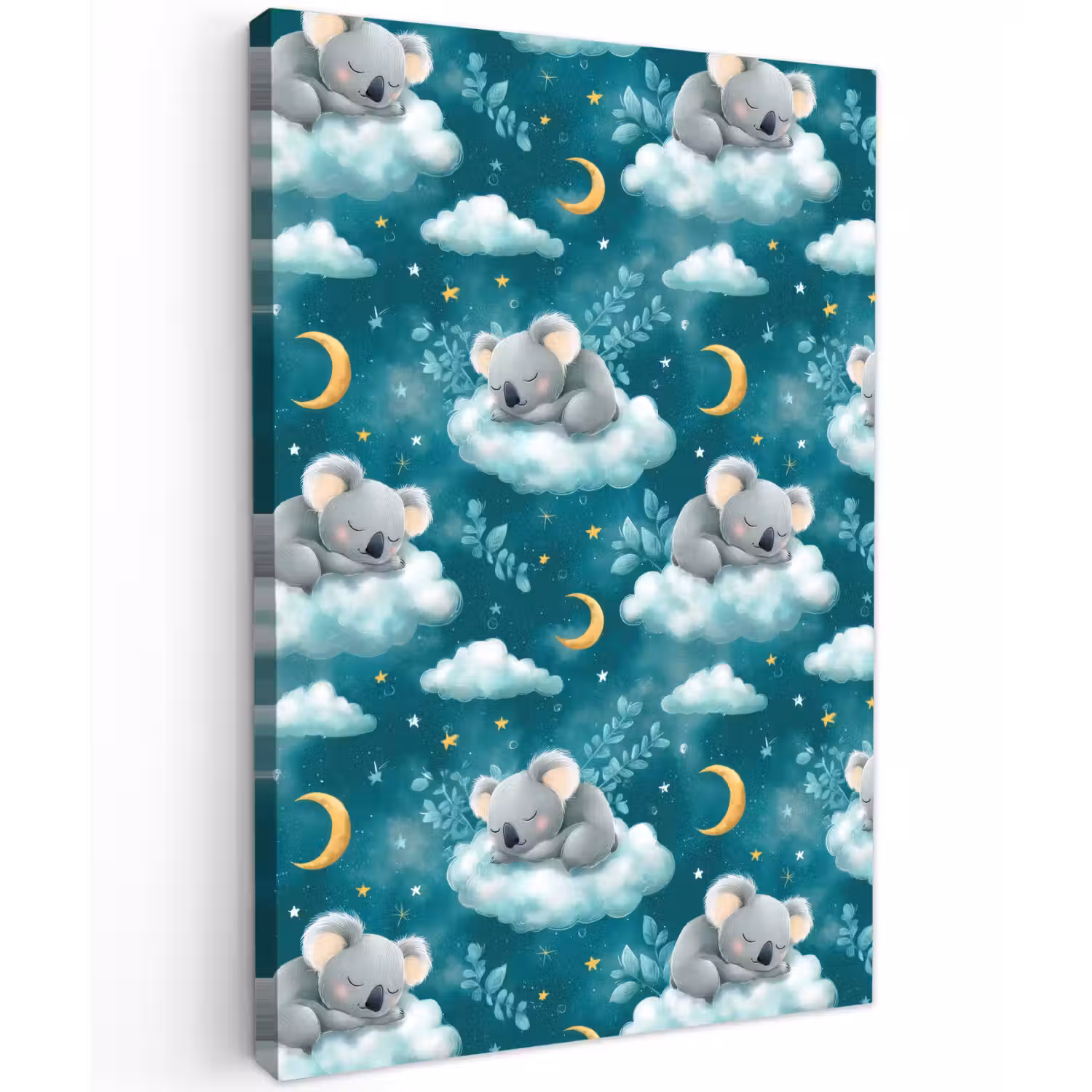 Koala's - Betoverend - Blauw Tuinposter op houten frame 2 cm dik klein 841 -3d