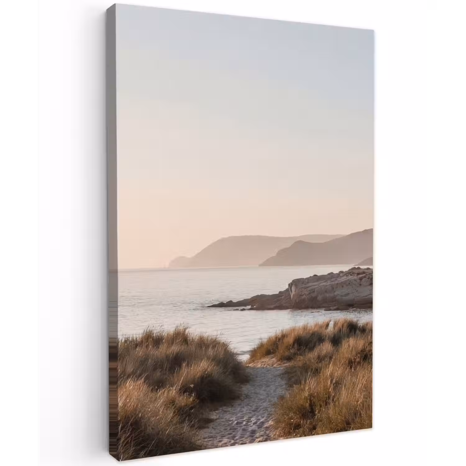 Landschap - Kust - Duinen Tuinposter op houten frame 2 cm dik klein -3d