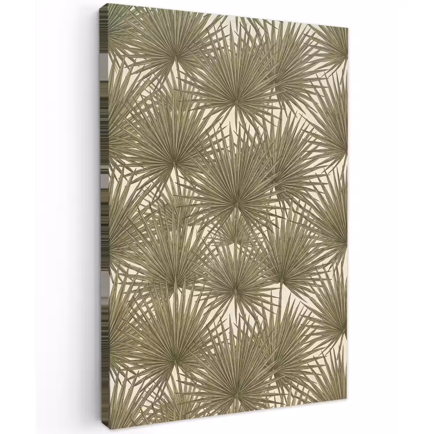 Blad - Tropisch - Patroon - Natuur - Groen Tuinposter op houten frame 2 cm dik klein -3d