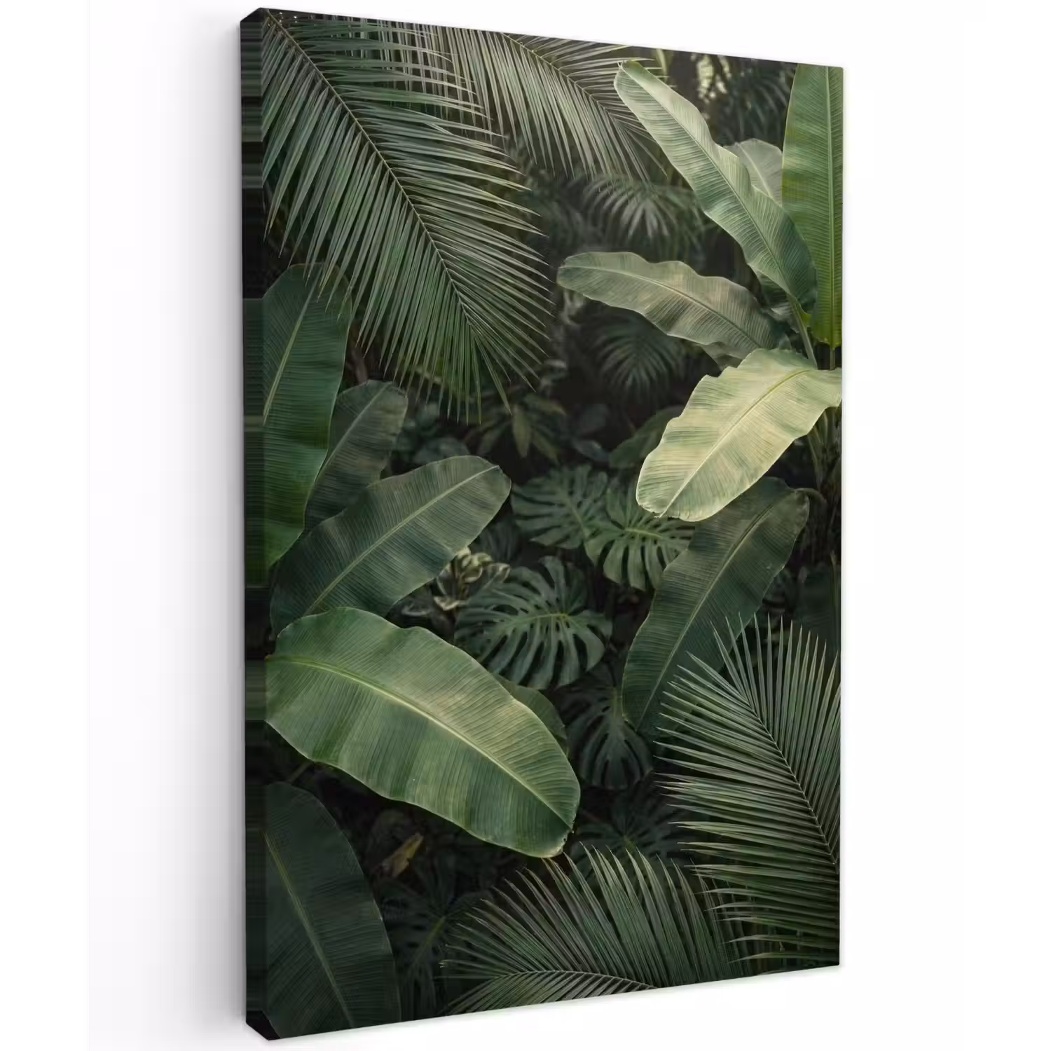 Bladeren - Groen - Tropisch - Natuur Tuinposter op houten frame 2 cm dik klein -3d