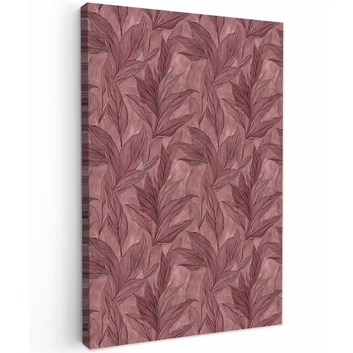 Bladeren - Patroon - Paars Tuinposter op houten frame 2 cm dik klein 841 -3d