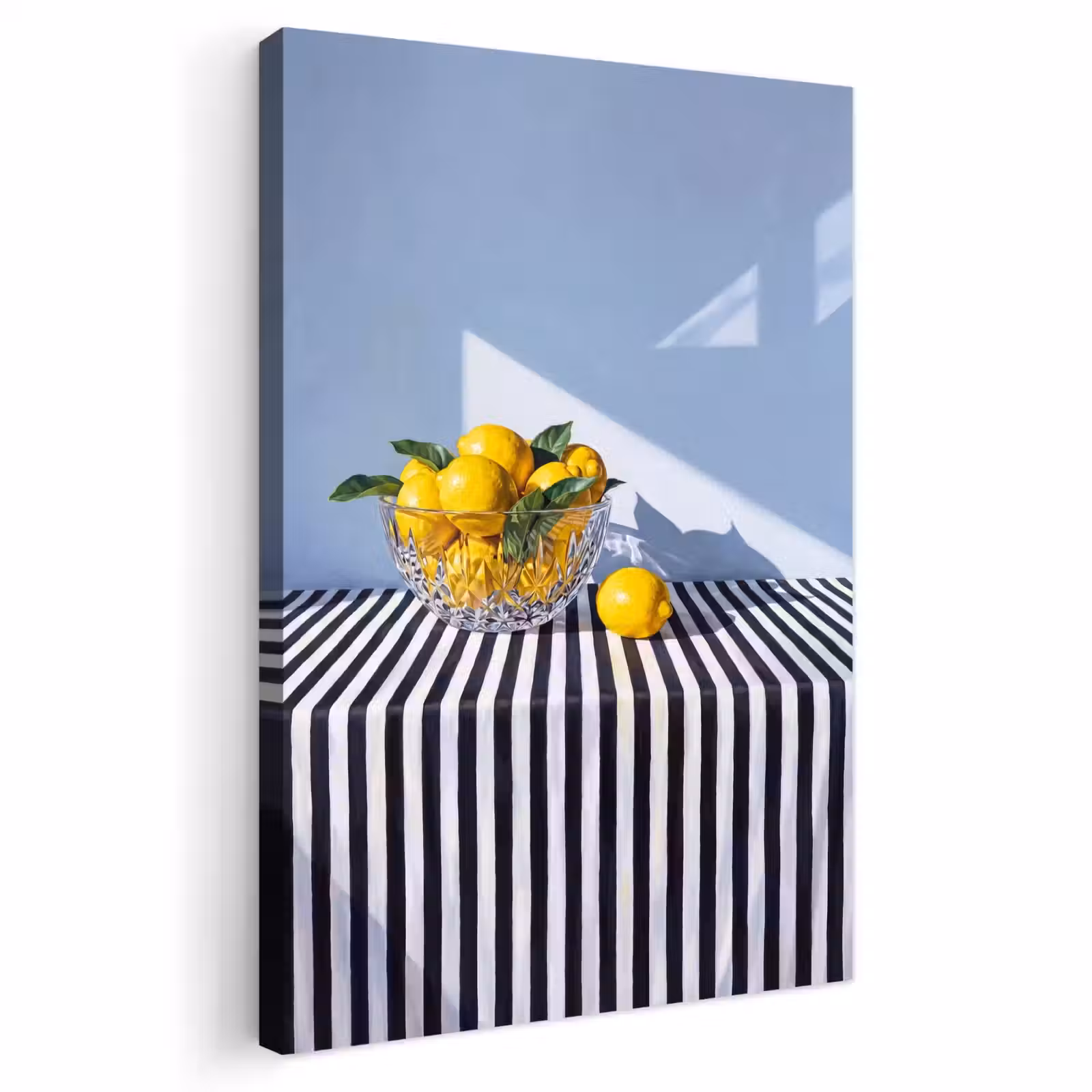 Outdoor Canvas Print - Lemons - Fruit - Yellow - Citroenen - Fruit - Geel Tuinposter op houten frame 2 cm dik klein