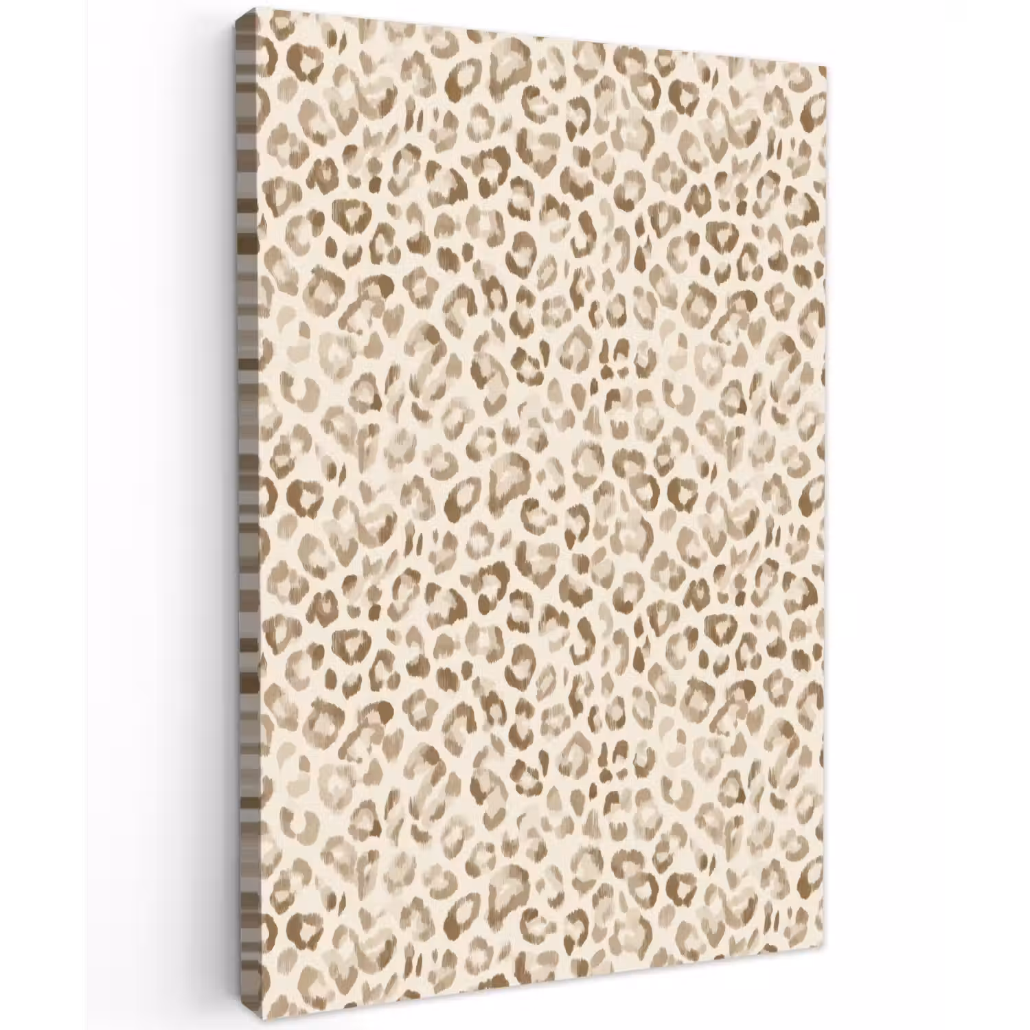 Luipaard - Klassiek - Beige Tuinposter op houten frame 2 cm dik klein 841 -3d