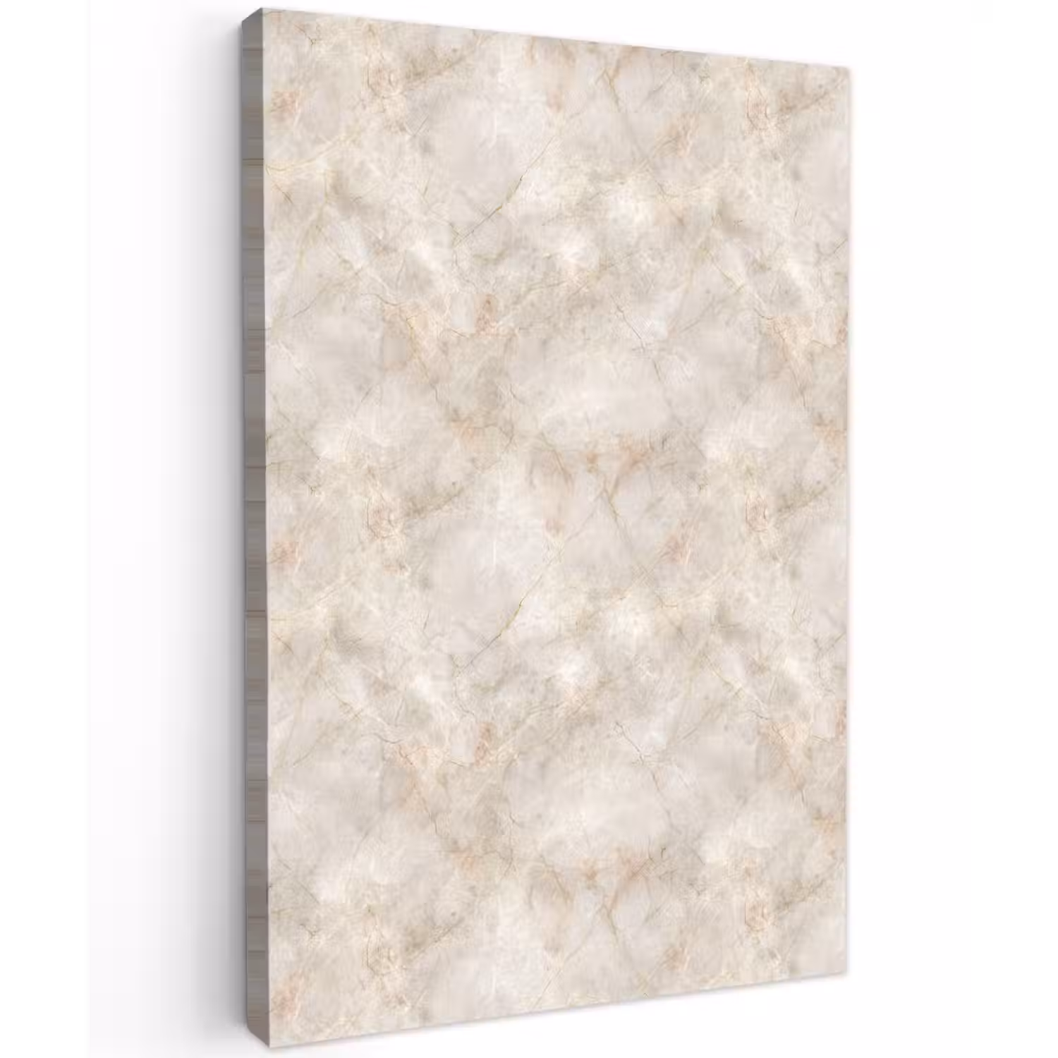 Lichtbeige - Goudbruine Nerven - Marmer Tuinposter op houten frame 2 cm dik klein 841 -3d