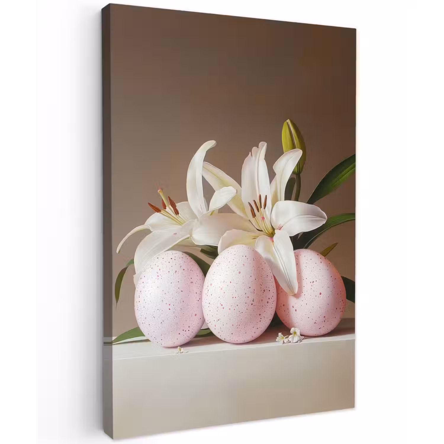 Lelies - Eieren - Pasen Tuinposter op houten frame 2 cm dik klein -3d