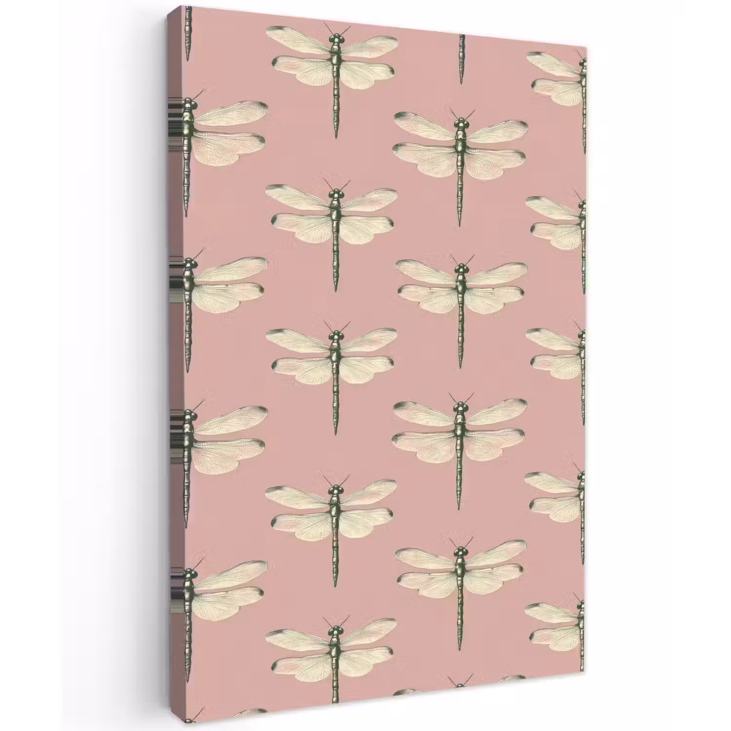 Lillibellen - Patroon - Roze Tuinposter op houten frame 2 cm dik klein 841 -3d