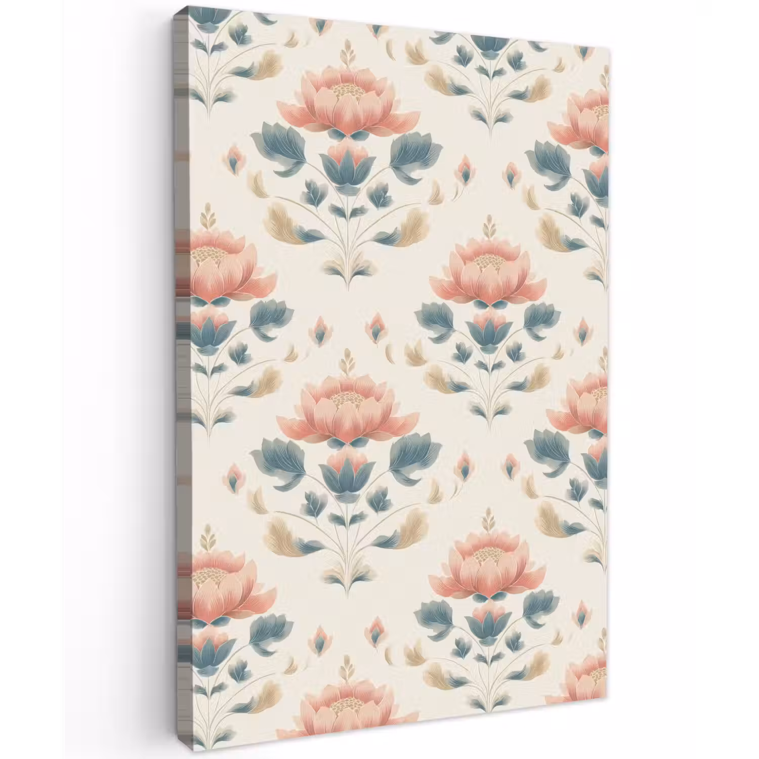 Lotus - Bloemen - Roze Tuinposter op houten frame 2 cm dik klein 841 -3d