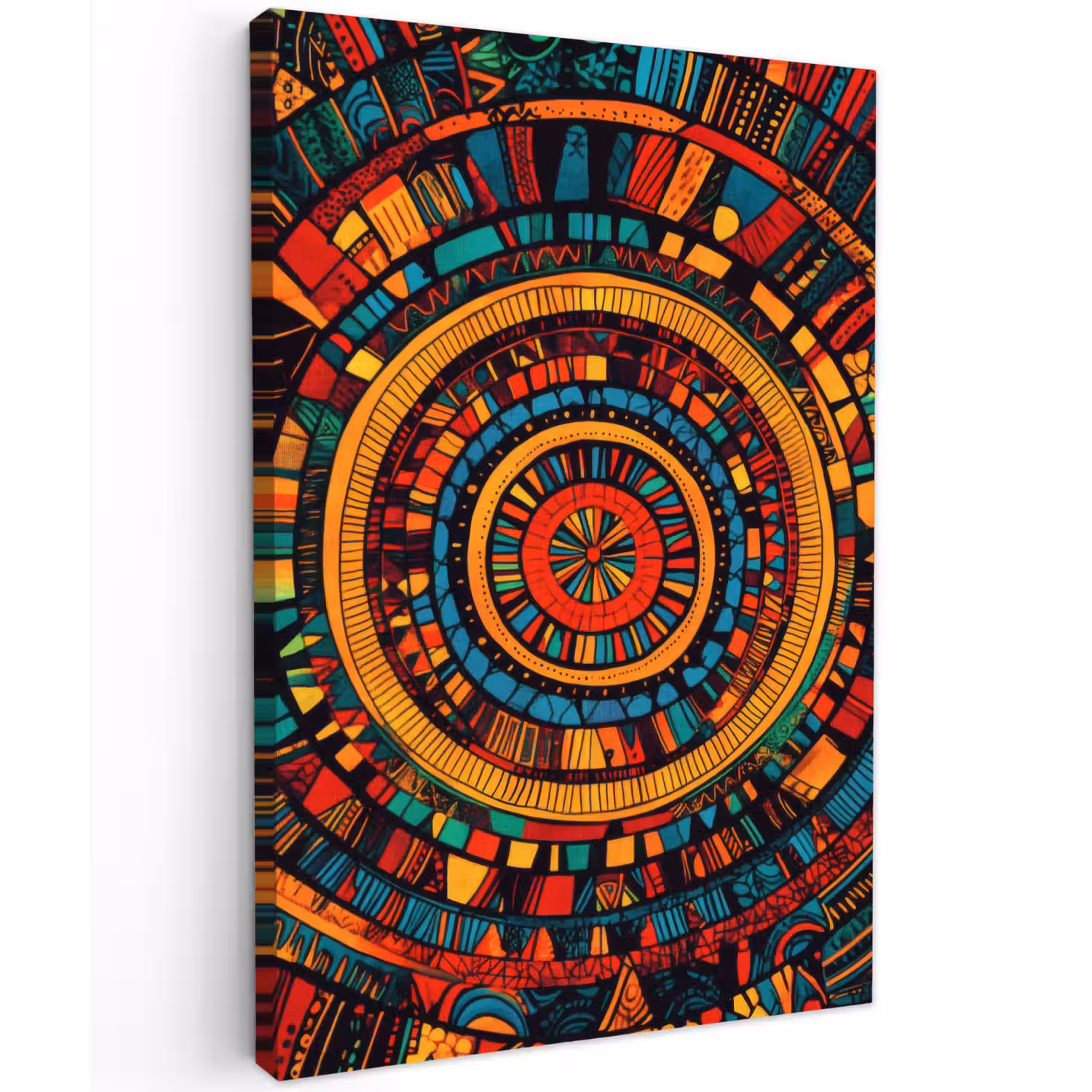 Mandala - Cirkels - Patronen Tuinposter op houten frame 2 cm dik klein -3d