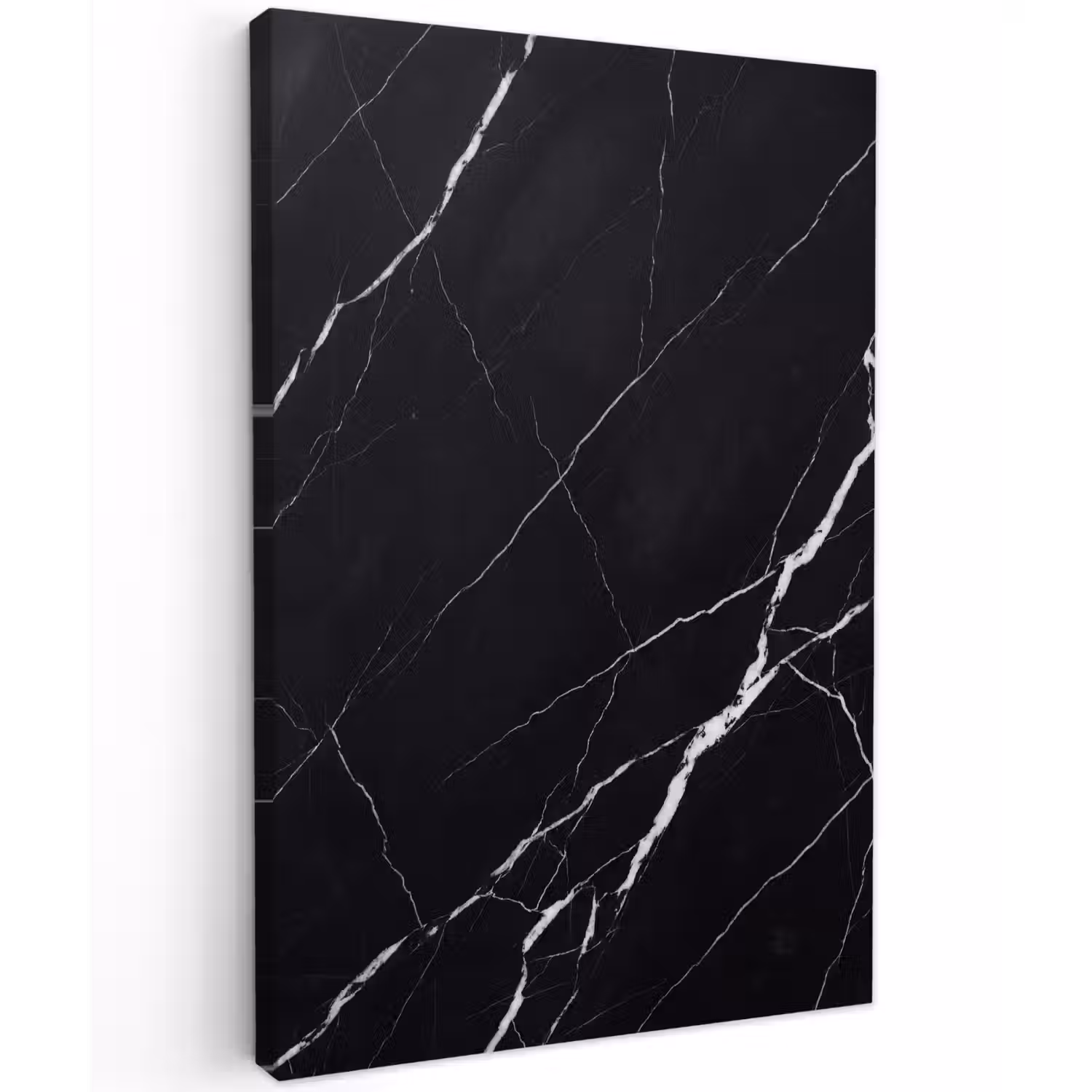 Marmer - Patroon - Abstract - Modern - Zwart Tuinposter op houten frame 2 cm dik klein -3d