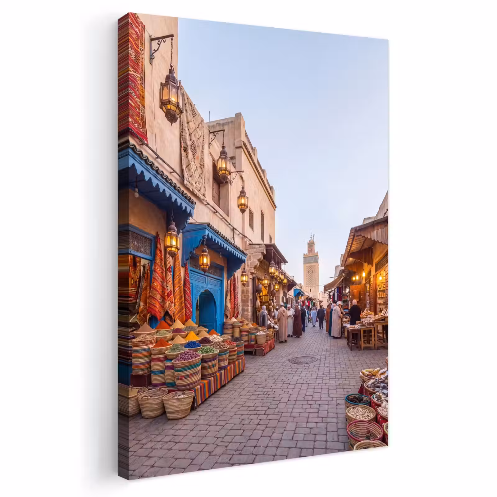 Outdoor Canvas Print - Market - Oriental - Colorful - Markt - Oosters - Kleurrijk Tuinposter op houten frame 2 cm dik klein
