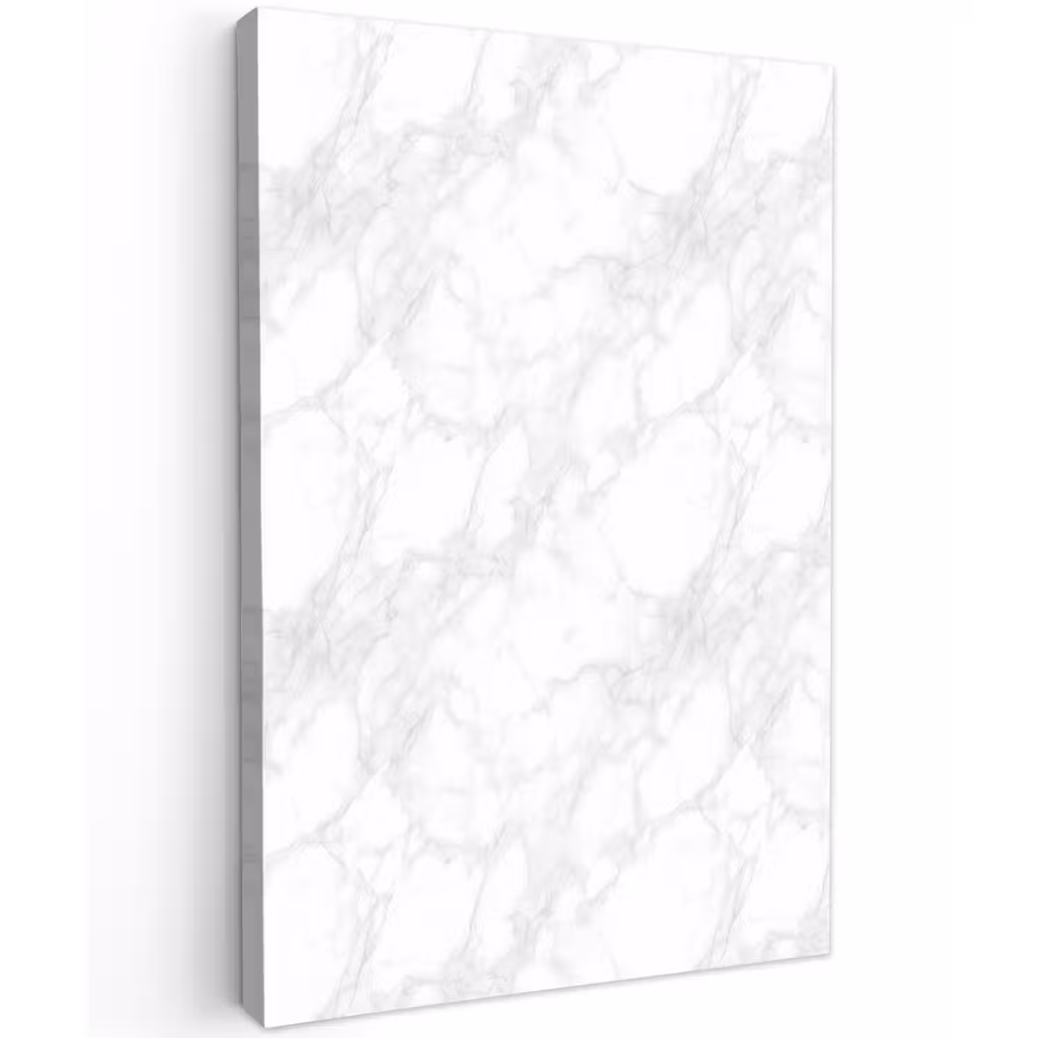 Minimalistisch - Wit - Grijze aders Tuinposter op houten frame 2 cm dik klein 841 -3d