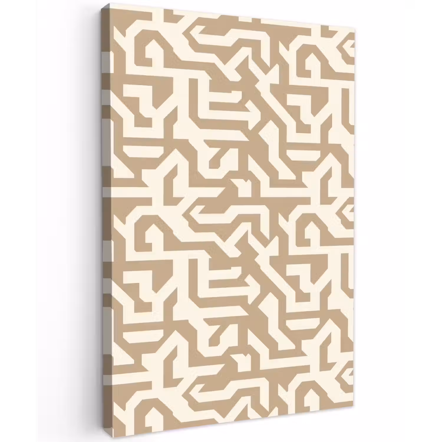 Modern - Abstract - Beige Tuinposter op houten frame 2 cm dik klein 841 -3d