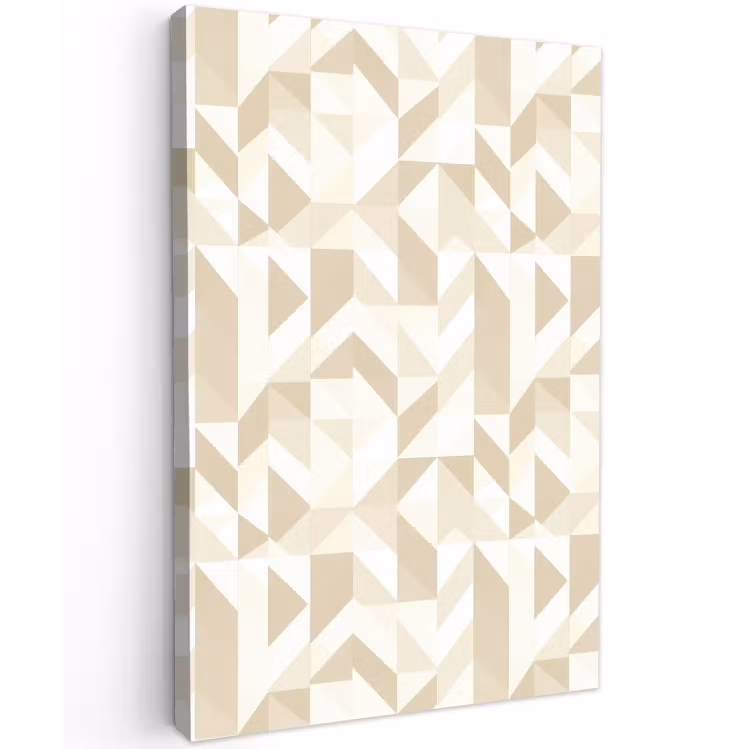 Modern - Abstract - Beige Tuinposter op houten frame 2 cm dik klein 841 -3d