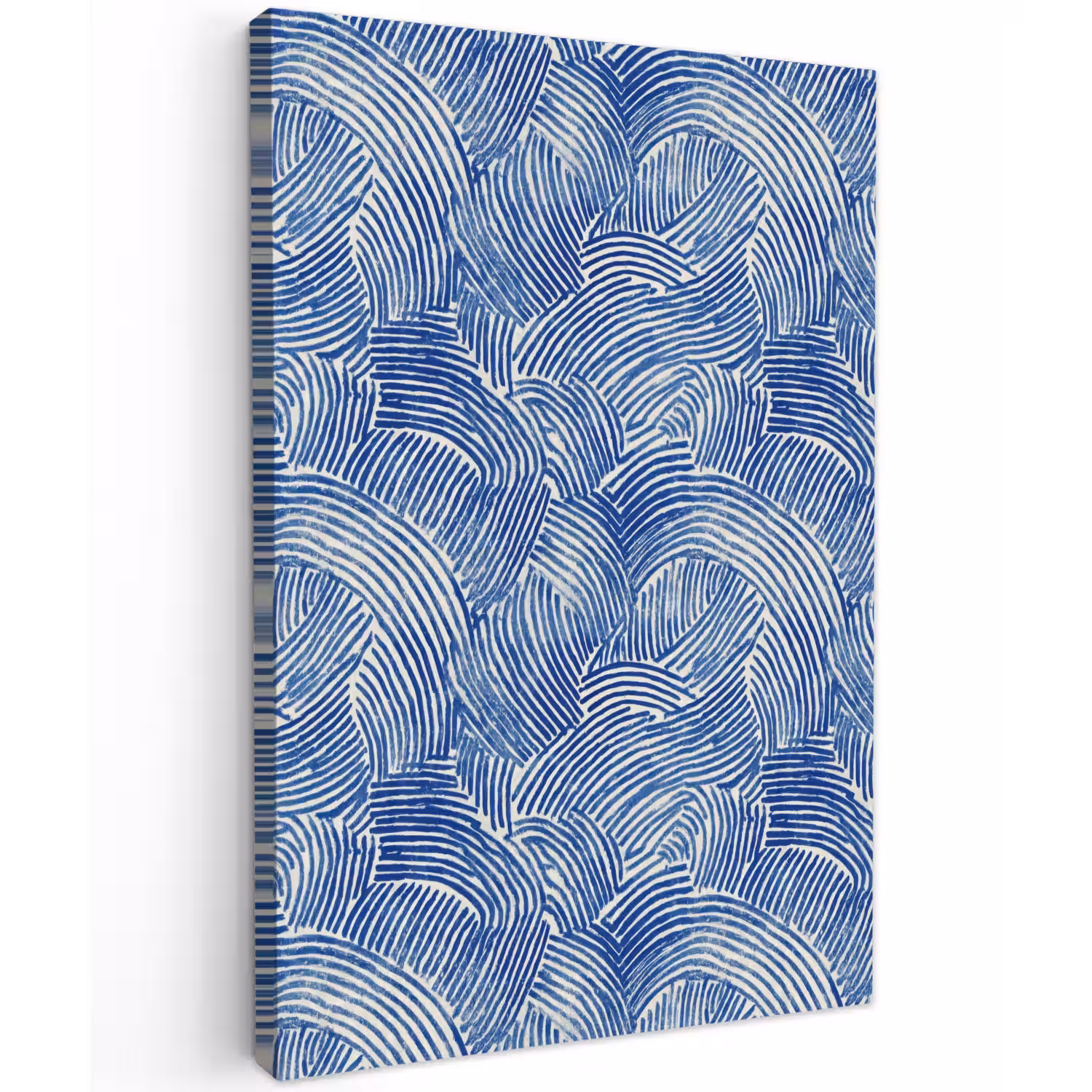 Modern - Abstract - Blauw Tuinposter op houten frame 2 cm dik klein 841 -3d
