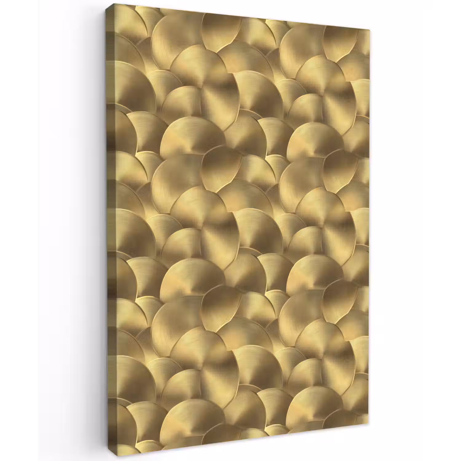 Modern - Cirkel - Goud Tuinposter op houten frame 2 cm dik klein 841 -3d