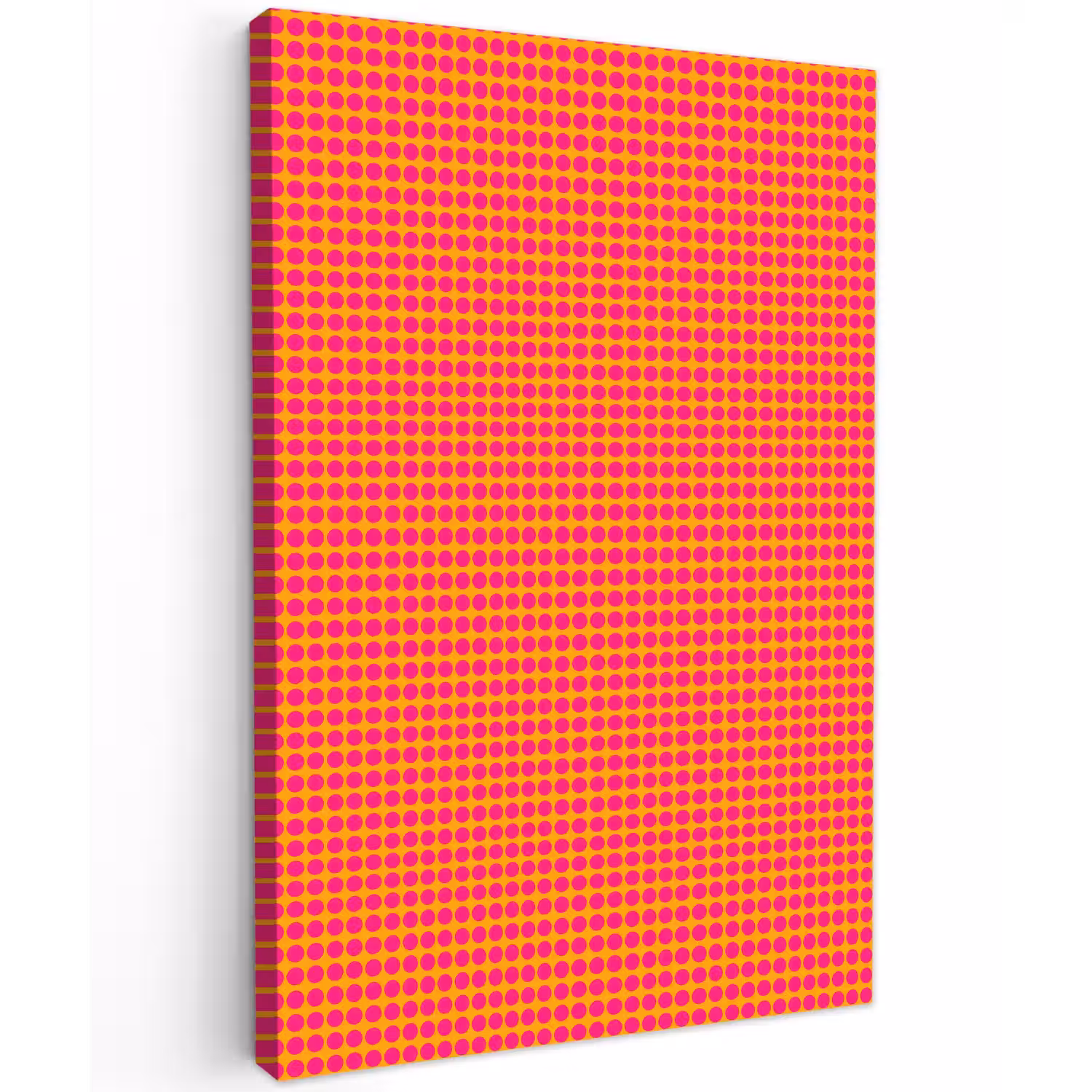 Modern - Stippen - Oranje Tuinposter op houten frame 2 cm dik klein 841 -3d