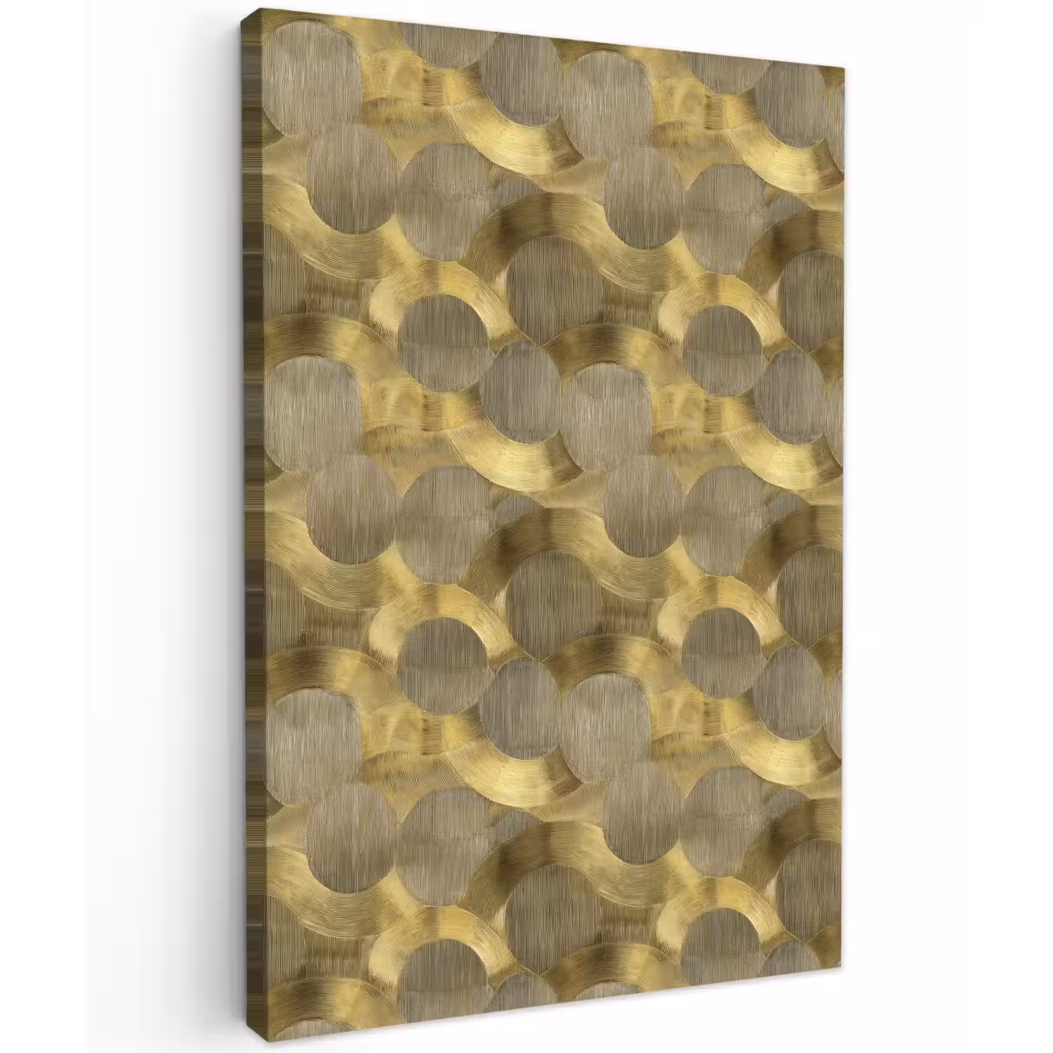 Modern - Geometrisch - Goud Tuinposter op houten frame 2 cm dik klein 841 -3d