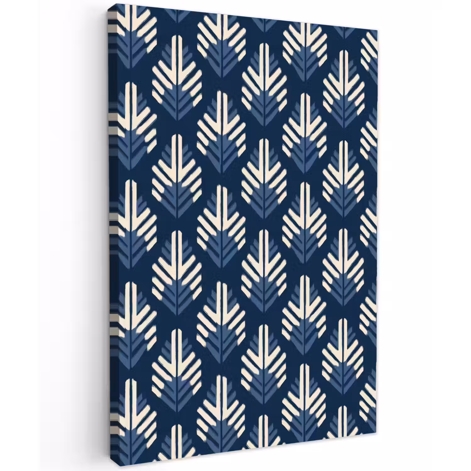 Modern - Patroon - Blauw Tuinposter op houten frame 2 cm dik klein 841 -3d