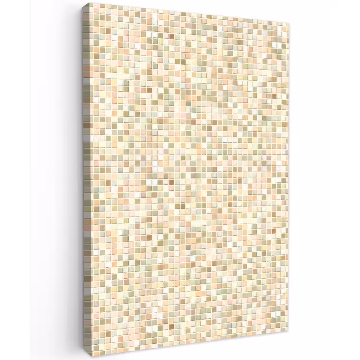 Mozaïek - Patroon - Beige Tuinposter op houten frame 2 cm dik klein 841 -3d