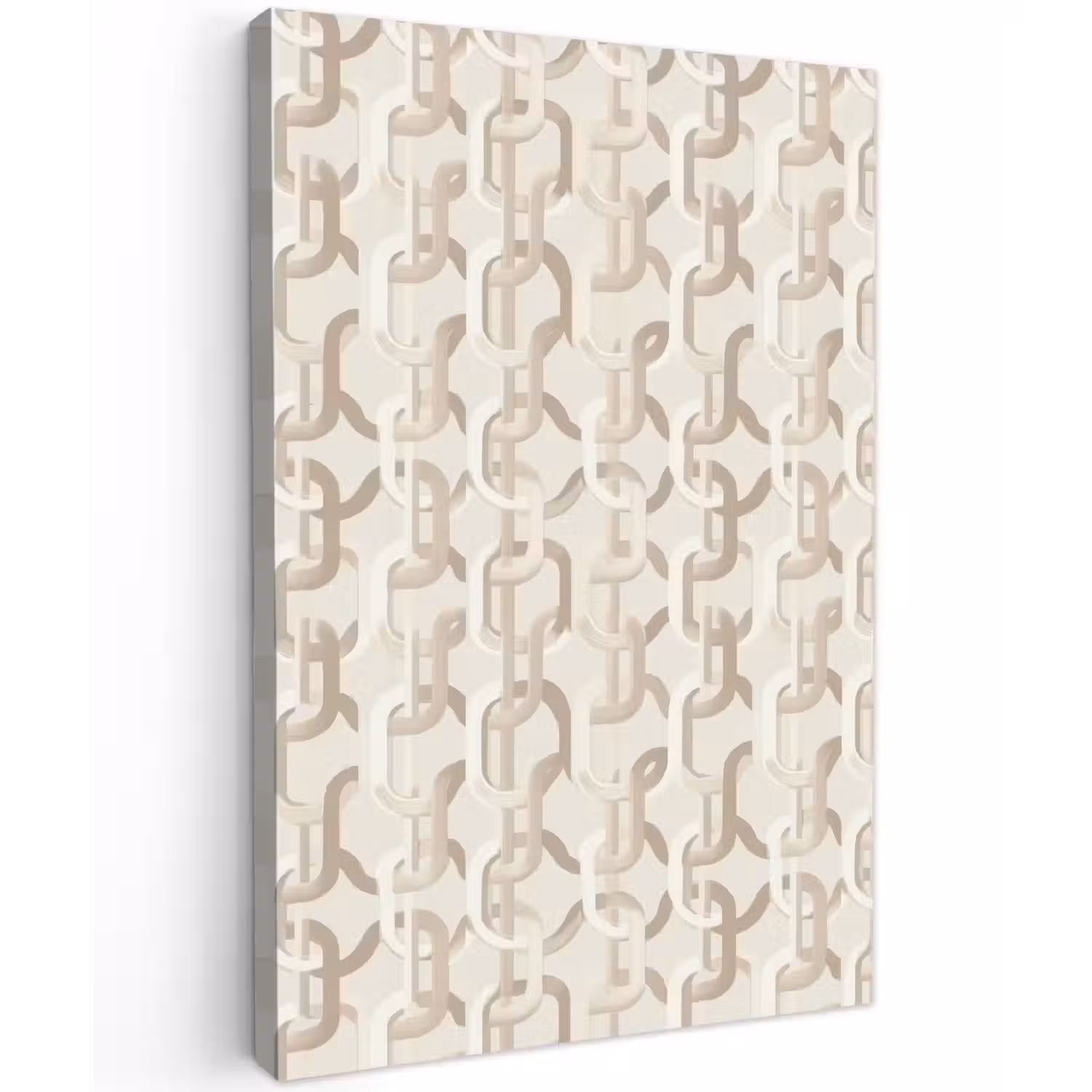 Motief - Abstract - Beige Tuinposter op houten frame 2 cm dik klein 841 -3d