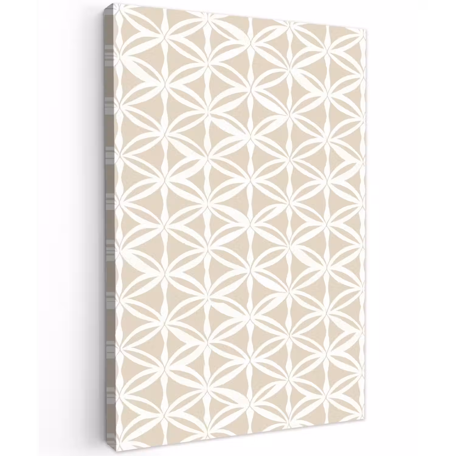 Motief - Modern - Beige Tuinposter op houten frame 2 cm dik klein 841 -3d